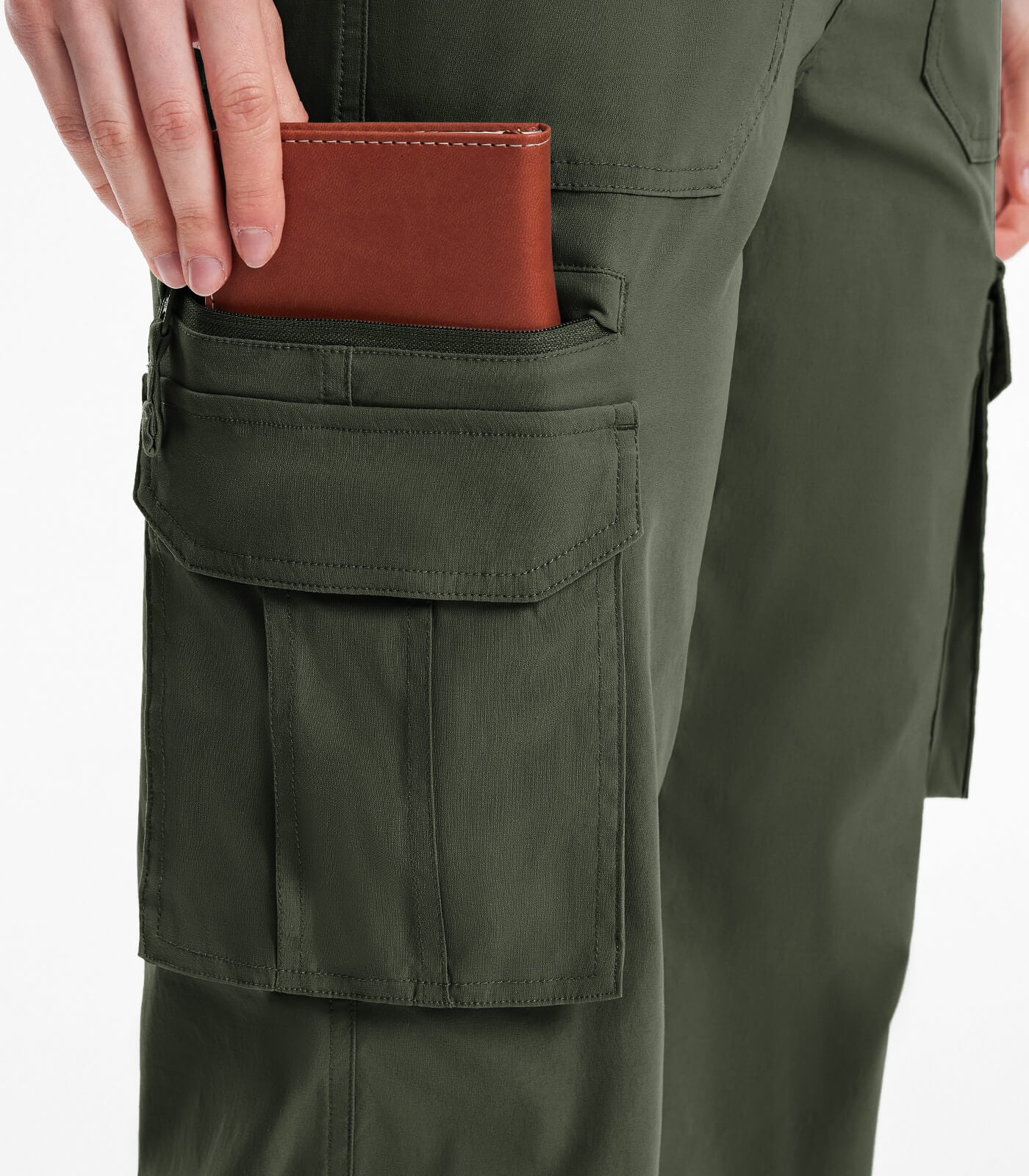 Pantaloni da trekking cargo da donna a vita alta - HikerFlex W037