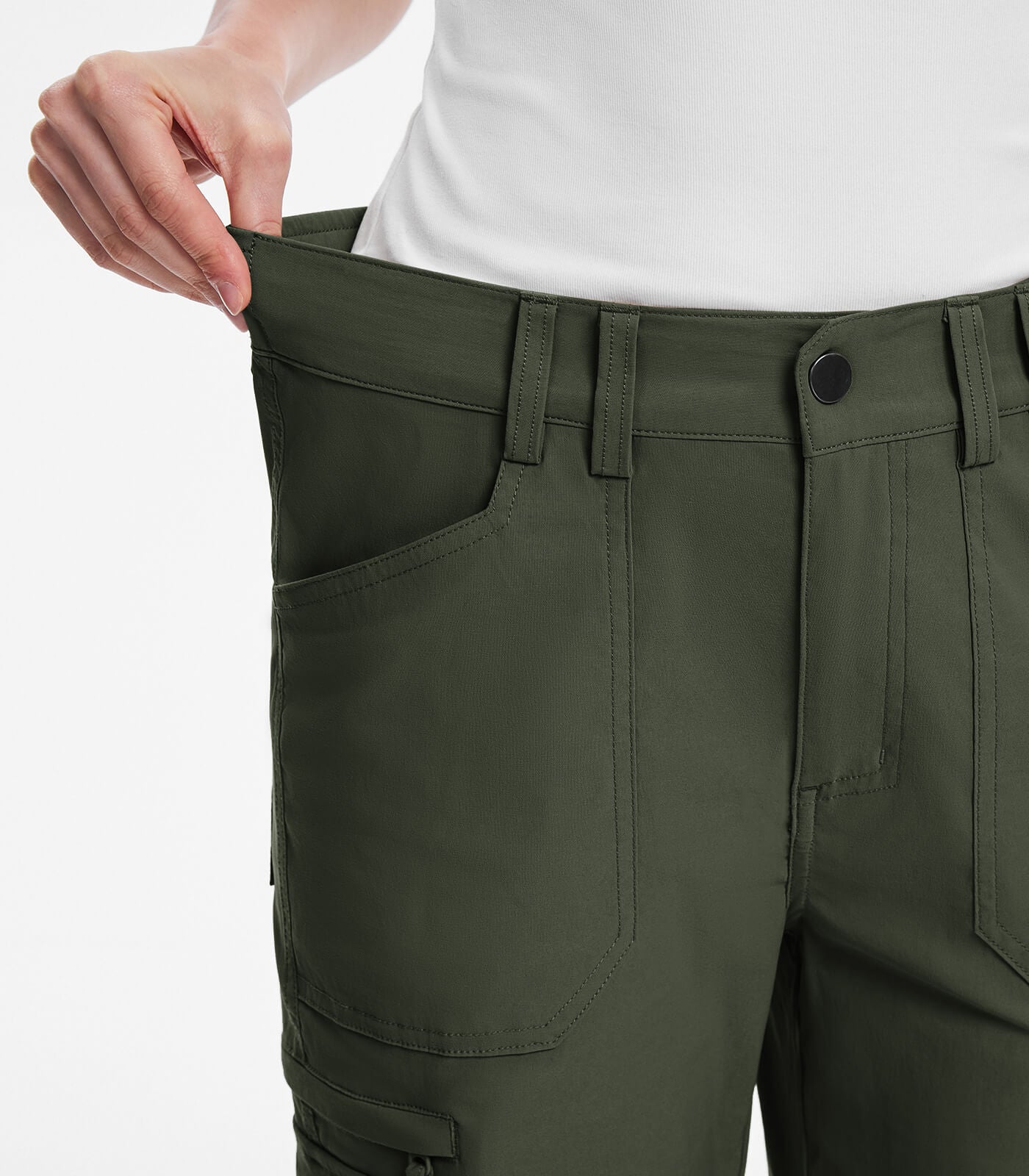 Pantaloni da trekking cargo da donna a vita alta - HikerFlex W037