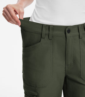 Pantaloni da trekking cargo da donna a vita alta - HikerFlex W037