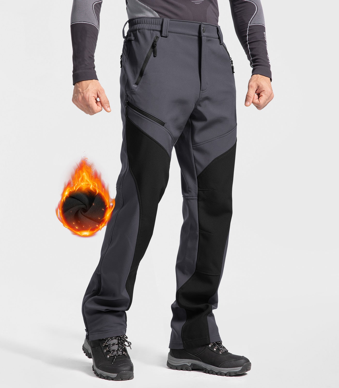 Pantaloni pentru bărbați de schi pe zăpadă căptușiți cu fleece - SnowVenture M055