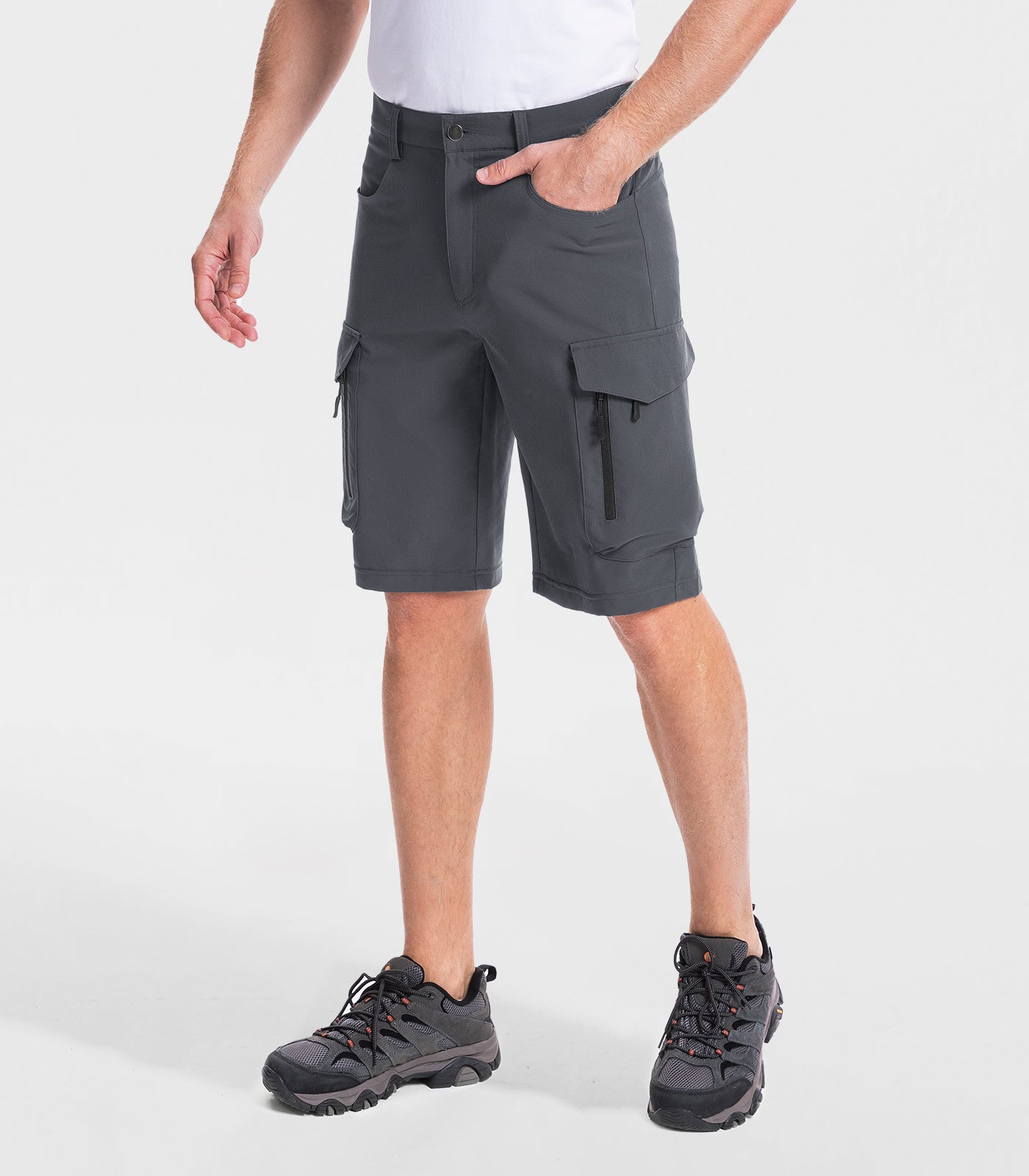 Herren Wander-Cargoshorts mit 7 Taschen, schnelltrocknend, lässig - TrailPioneer M025