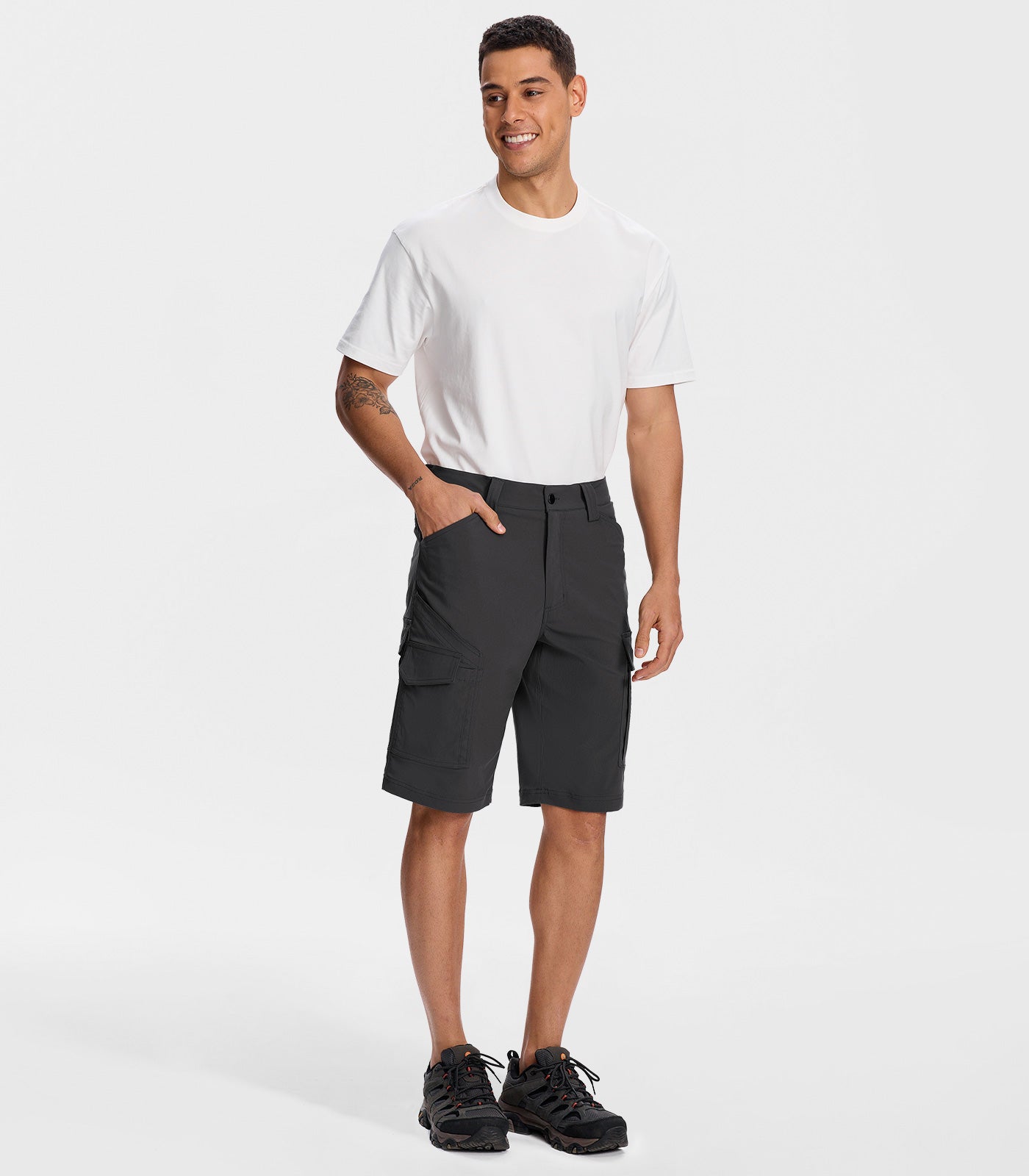 Pantaloni scurți cargo pentru drumeții bărbați - TrailPioneer M043