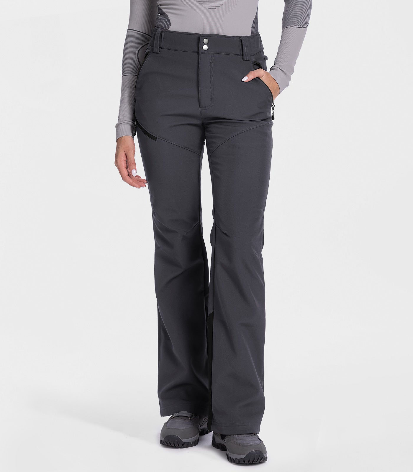 Pantaloni da sci da donna foderati in pile - SnowVenture W048