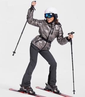 Pantaloni da sci da donna foderati in pile - SnowVenture W048