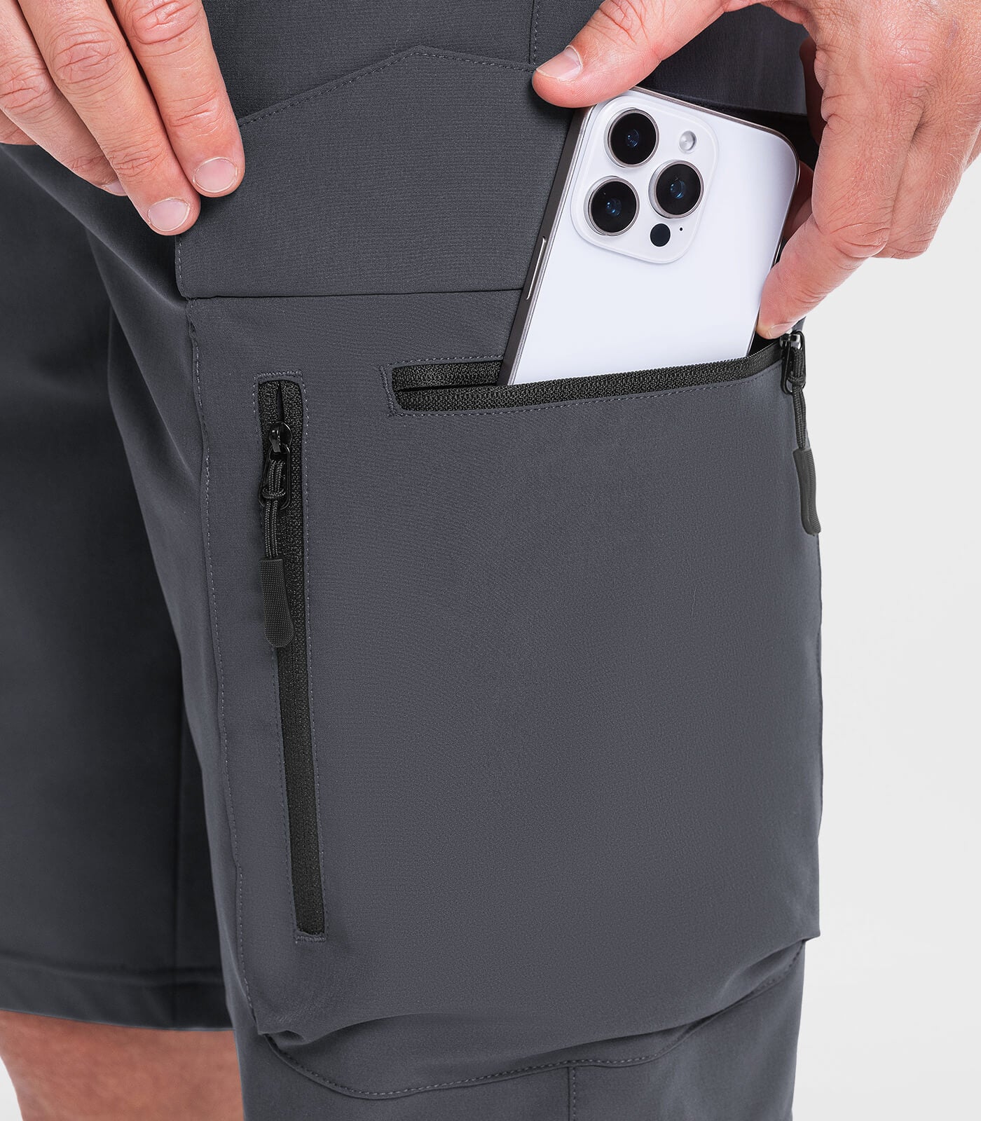 Herren Wander-Cargoshorts mit 7 Taschen, schnelltrocknend, lässig - TrailPioneer M025