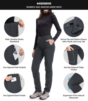 Pantalones de Senderismo para Esquí de Nieve para Mujer - SnowVenture W003