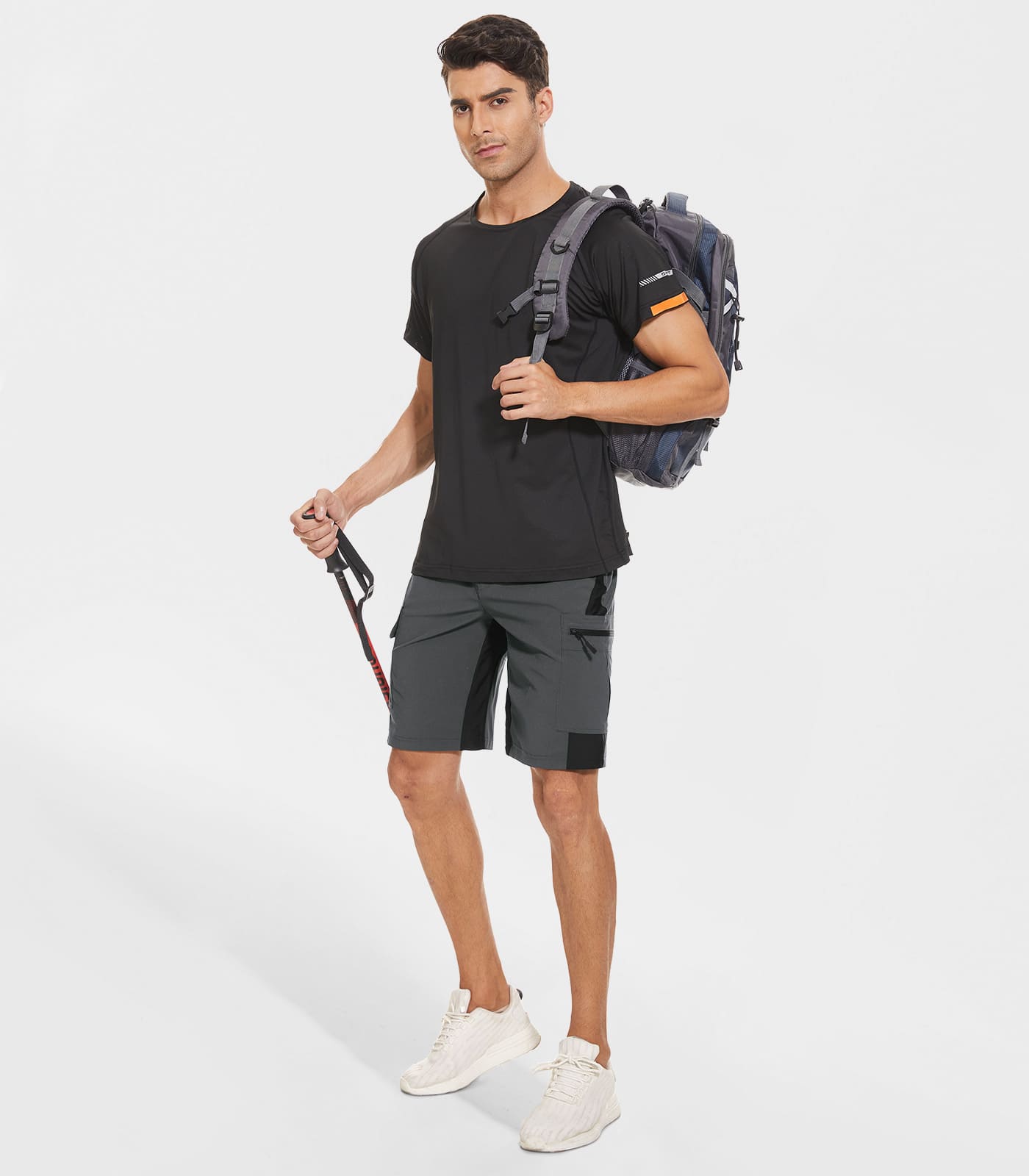Pantaloncini da trekking cargo da uomo con 5 tasche asciugatura rapida - TrailPioneer M013