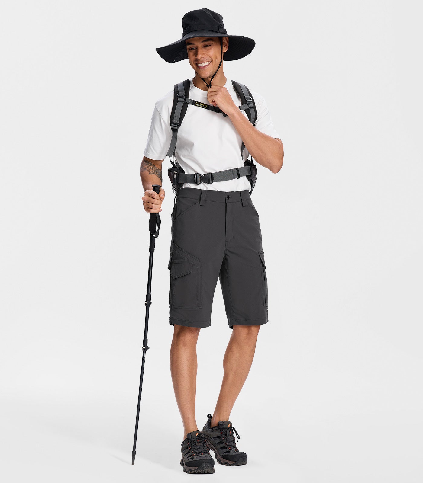 Pantaloni scurți cargo pentru drumeții bărbați - TrailPioneer M043