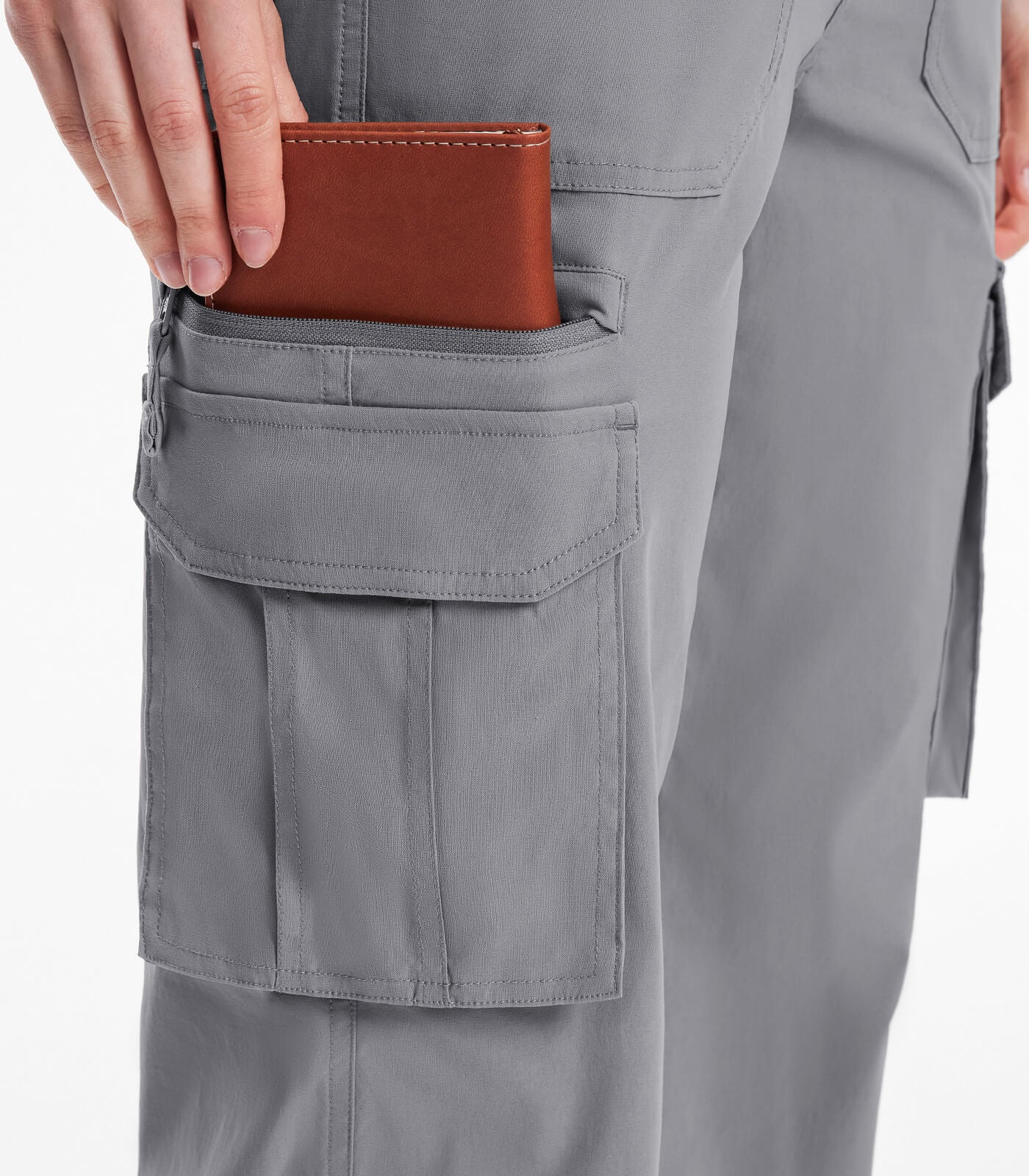Pantaloni da trekking cargo da donna a vita alta - HikerFlex W037