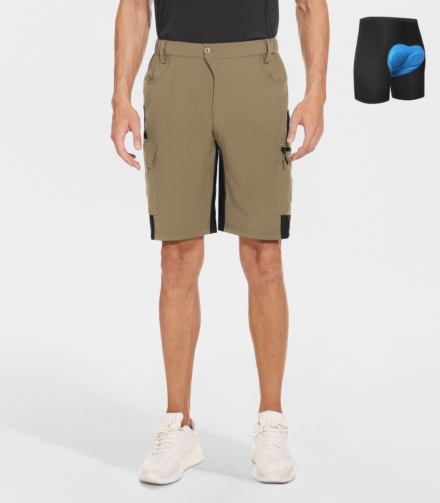 Pantaloni scurți căptușiți pentru bicicletă montană pentru bărbați - CycleAir M013