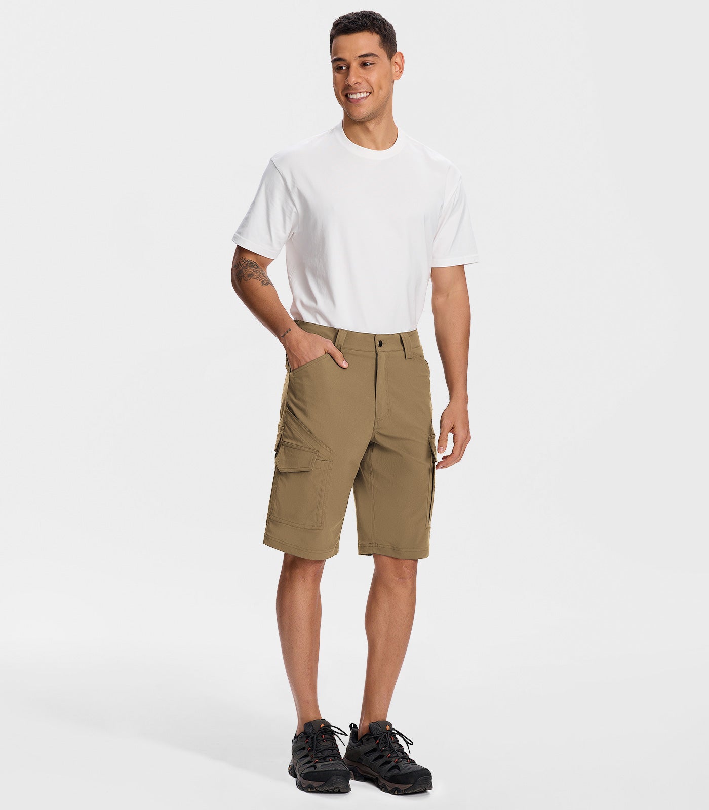 Pantaloni scurți cargo pentru drumeții bărbați - TrailPioneer M043