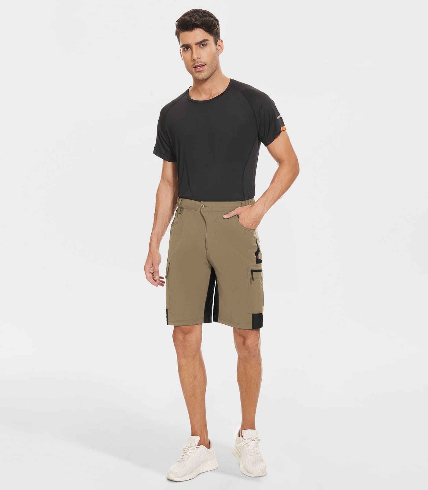 Pantaloncini da trekking cargo da uomo con 5 tasche asciugatura rapida - TrailPioneer M013