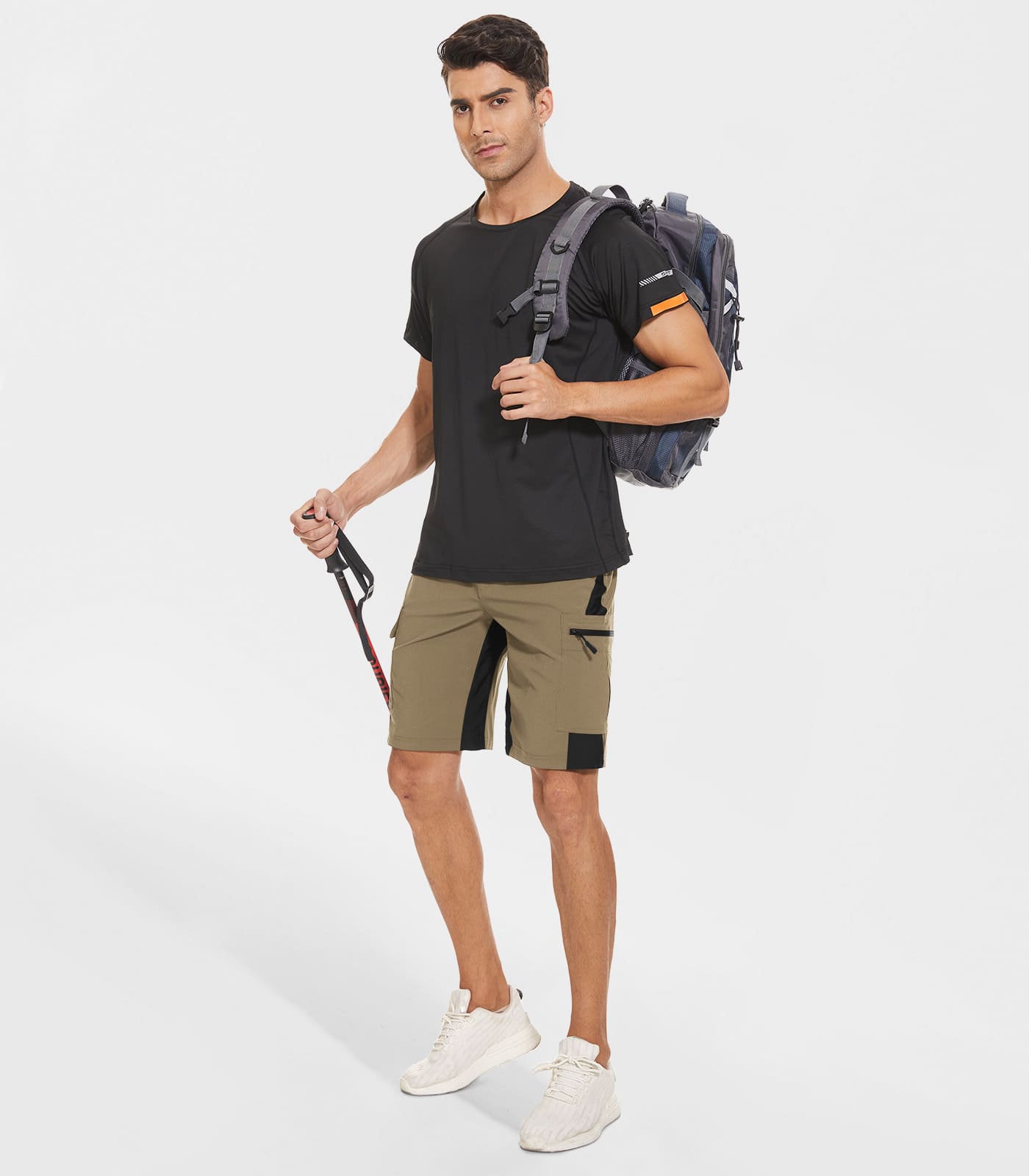 Pantaloncini da trekking cargo da uomo con 5 tasche asciugatura rapida - TrailPioneer M013