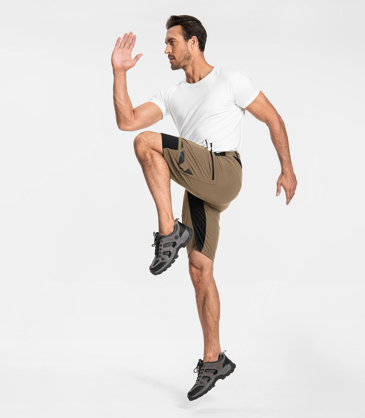Men's padded mtb Shorts #Color_Khaki