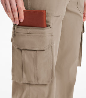 Pantaloni da trekking cargo da donna a vita alta - HikerFlex W037