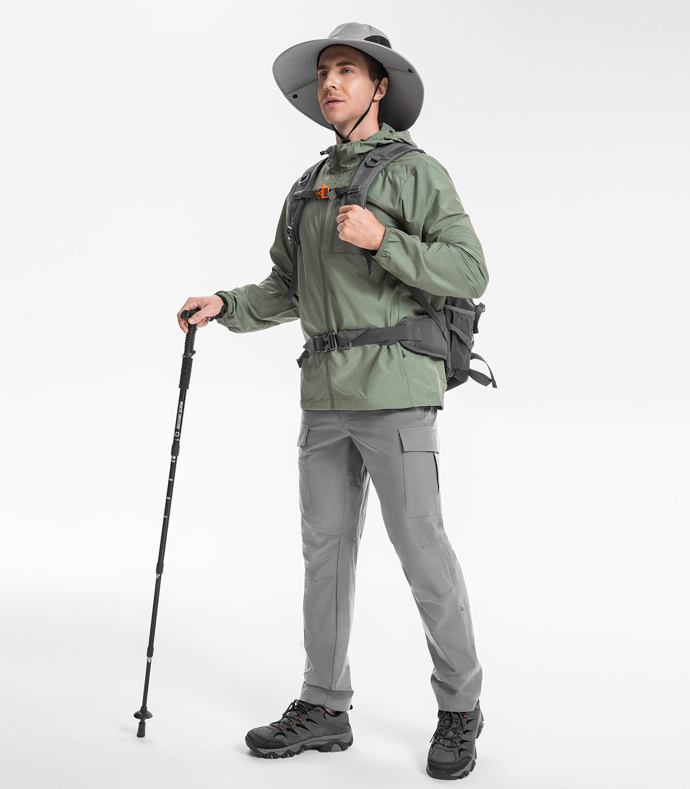 Pantalones Cargo de Senderismo para Hombre Resistente al Agua de Secado Rápido - HikerFlex M033