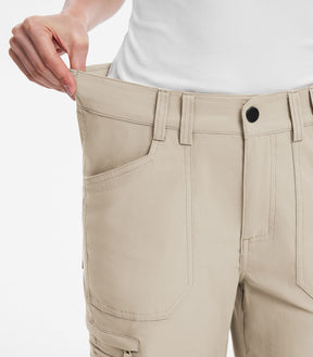 Pantaloni da trekking cargo da donna a vita alta - HikerFlex W037