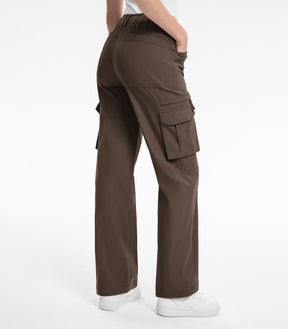 Pantaloni da trekking cargo da donna a vita alta - HikerFlex W037