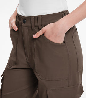 Pantaloni da trekking cargo da donna a vita alta - HikerFlex W037