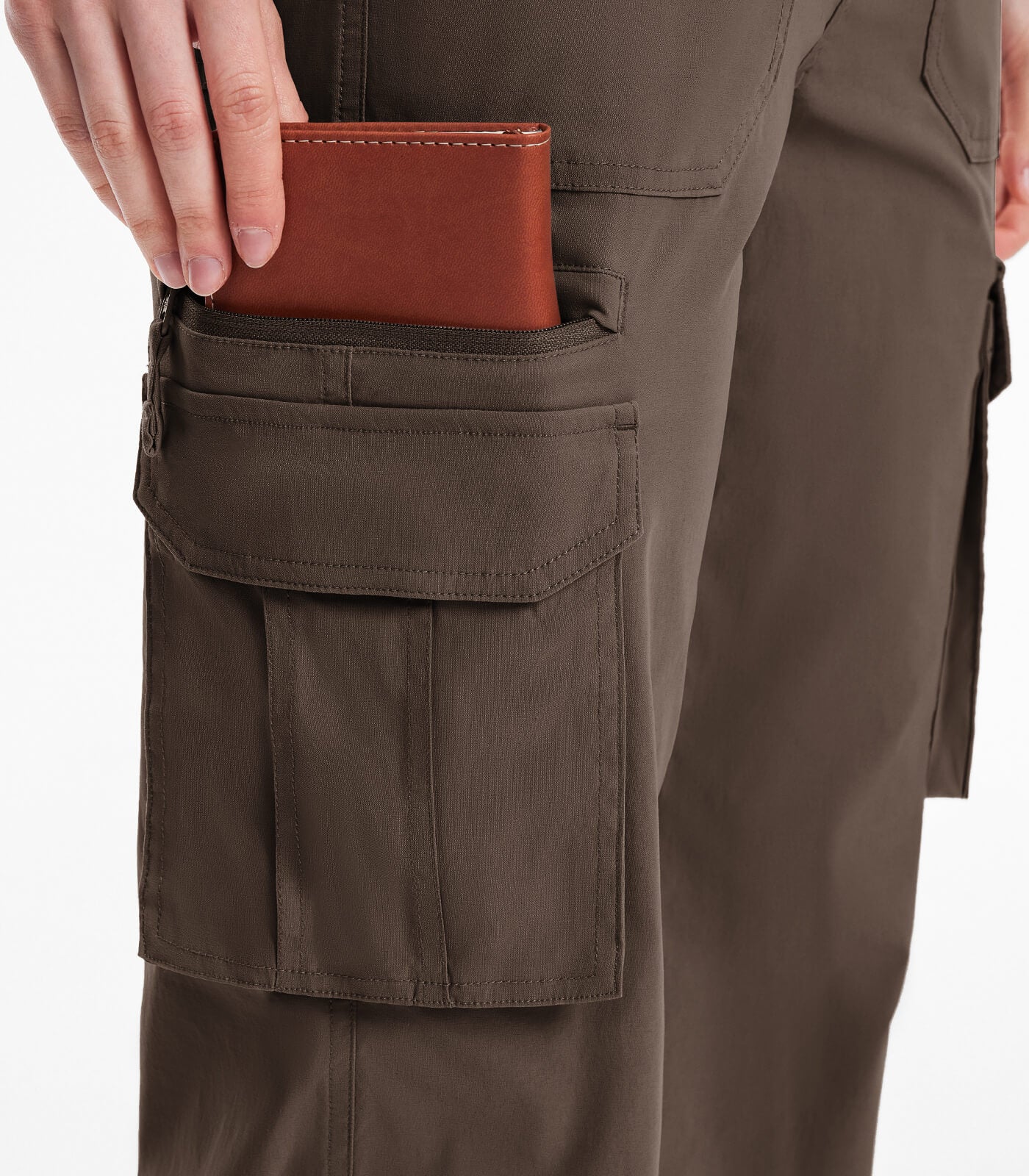 Pantaloni da trekking cargo da donna a vita alta - HikerFlex W037
