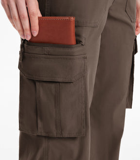 Pantaloni da trekking cargo da donna a vita alta - HikerFlex W037