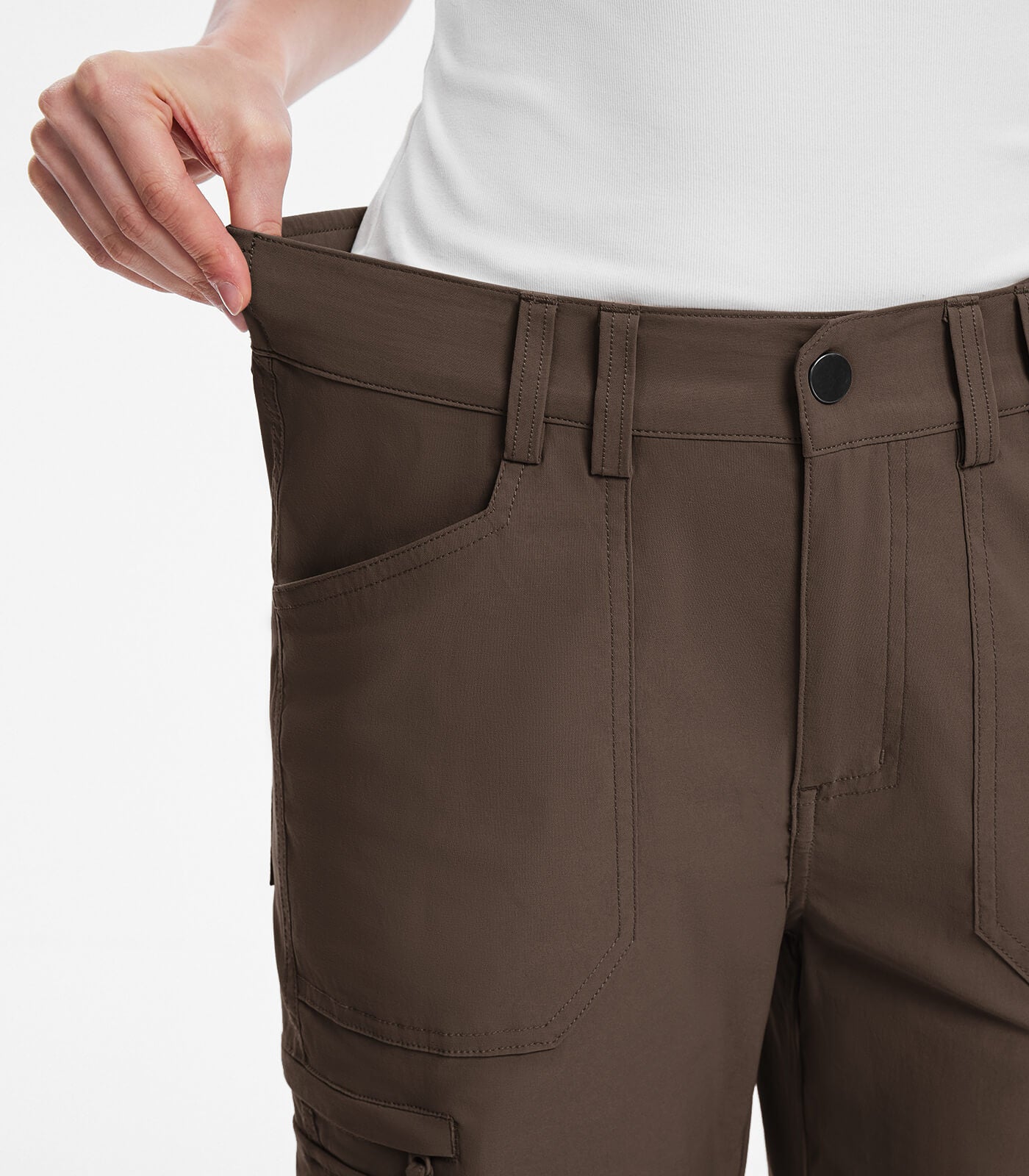 Pantaloni da trekking cargo da donna a vita alta - HikerFlex W037