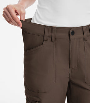 Pantaloni da trekking cargo da donna a vita alta - HikerFlex W037